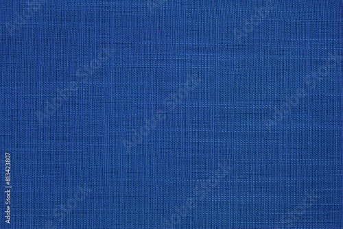 Dark blue linen fabric cloth texture background, seamless pattern of natural textile.