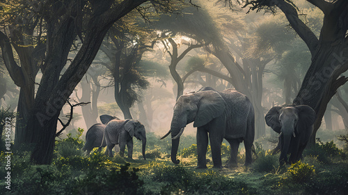African forest elephant ,generative ai