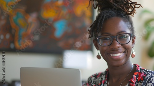 African women feel happy working with laptops