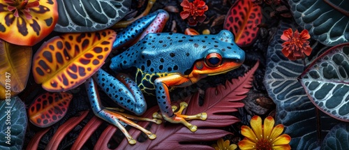 The Amazon presents both danger and opportunity for the poison dart frog. Its bright colors not only signal toxicity but also attract potential mates, offering a chance for reproduction amidst.