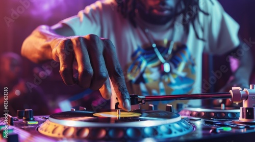 DJ in Action at Nightclub