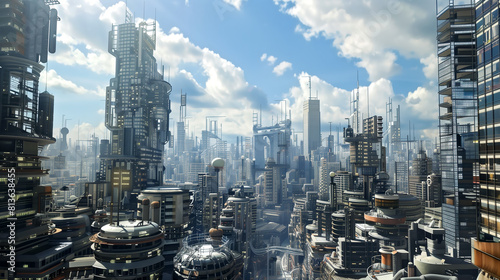Scifi Urbanisierung in der Zukunft