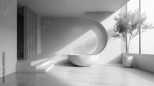 3D rendering of a modern bathroom