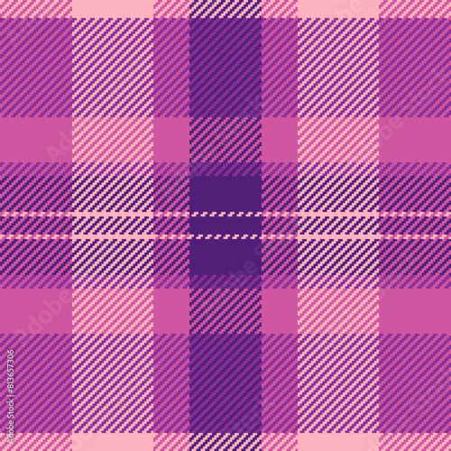 Background vector check of tartan textile texture with a plaid pattern seamless fabric.