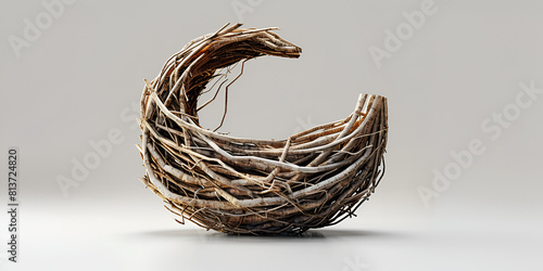 glitter eggs in a WHITE glitter bird nest,Moon Lacey Weave basket