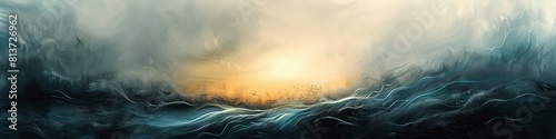 Background with waves and texture of thin fabric. Banner with space for text. Pattern of sea waves or sand dunes. Wallpaper for your phone, computer or room decor.