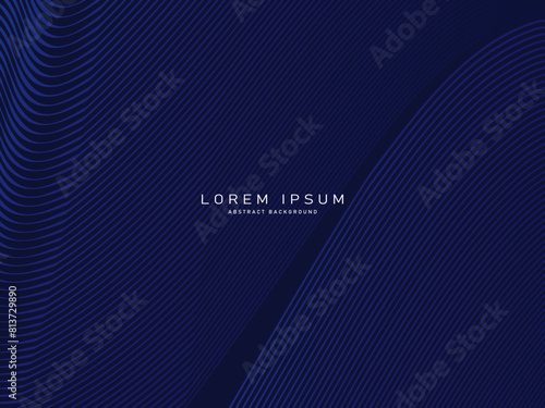 Abstract background of wavy lines with modern gradient blue color, perfect for banner, business card, banner, website, wallpaper, etc.