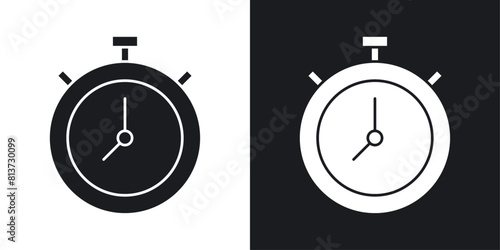 Stopwatch icon set. Icons for quick start timers, countdowns, and express deliveries.