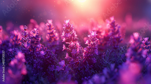 lavender field in the sun