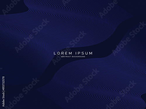 Abstract background of wavy lines with modern gradient blue color, perfect for banner, business card, banner, website, wallpaper, etc.