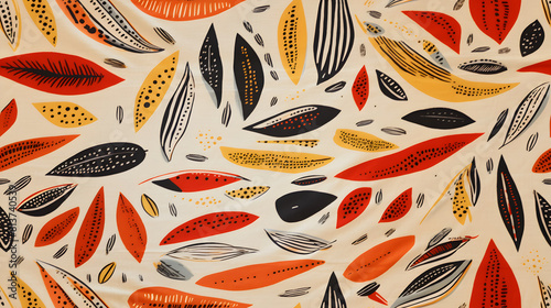 vintage 1930's martian pattern print barkcloth fabric pattern poster background