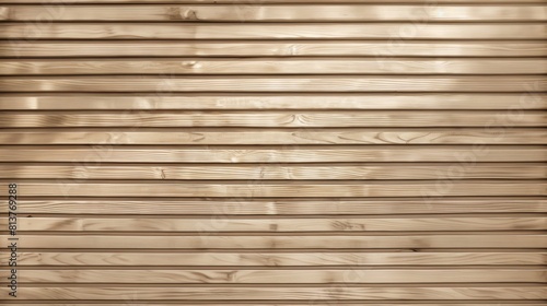 Wooden wall. Texture of wood panels. Pattern of slats with horizontal stripes. Modern interior fences and partitions used in architecture. Cladding from boards is a building material.