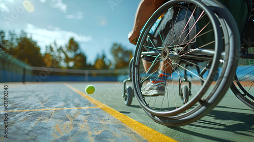 tennis playing of candid user wheelchair ai generated closeup disabled image a