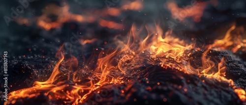 embers from a fire ,Fire flames on black background. Fire embers particles over black background. Fire sparks background. 