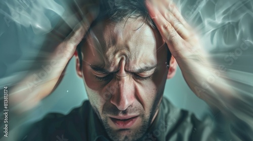 A man faints and collapses from dizziness and issues with his balance system experiencing severe headaches and migraines The focus is on assisting individuals dealing with migraines and diz