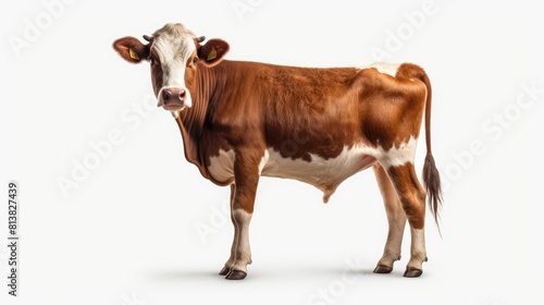 Calf in front of white background