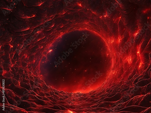 Abstract space of red hell or evil dark energy, dark energy concept