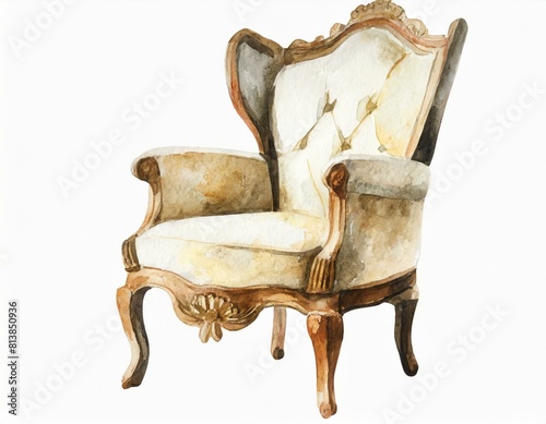 Antyczny fotel vintage ilustracja