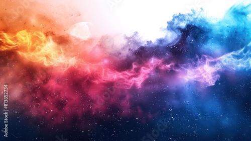 wallpaper with abstract background of outer space planet and universe concept