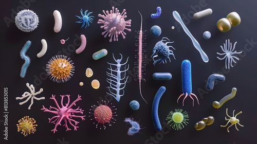 Bacteria Sizes Compared to Everyday Objects in a Detailed D Infographic