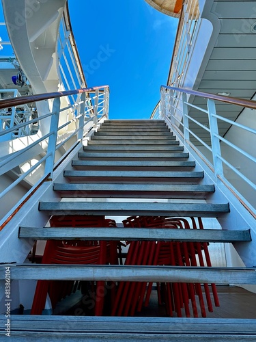 Stairs on boat 