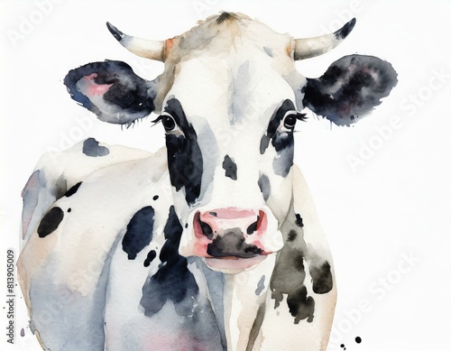 Namalowana głowa krowy ilustracja 