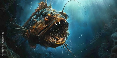 anglerfish fictional artist depiction