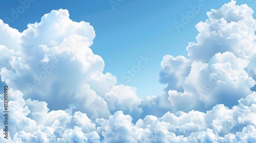 A fluffy cumulus cloud is isolated on a transparent background in an extremely realistic modern illustration.