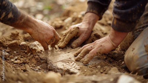 In this video, you can watch two great archeologists work on a dig site, carefully cleaning and lifting a recently discovered cultural artifact from an ancient civilisation, a historic clay tablet.