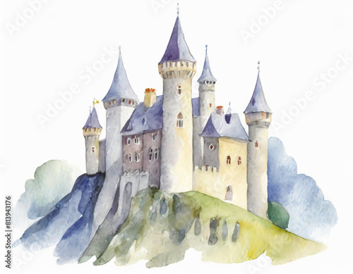 Bajkowy zamek ilustracja
