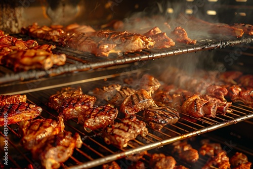 Sizzling BBQ meats on the grill a feast for carnivores