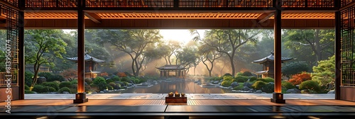 Generate an image of a Confucian temple or academy where scholars and students gather to study classical texts engage in moral cultivation and uphold Confucian ideals.