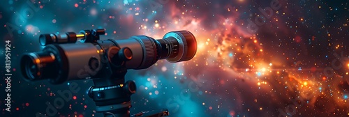 Generate an image of a scientist using advanced telescopes or microscopes to make precise observations of celestial objects or microscopic structures.