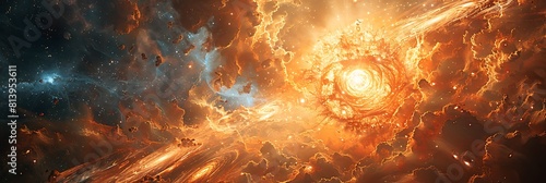 Cataclysmic Brilliance: Illustrating a Supernova Explosion's Energy Release