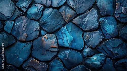  A close-up image of colorful rocks with blue and orange paint adorning their sides, accompanied by a clock positioned beside them
