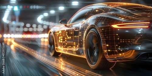 Enhancing the Automotive Sector with Focused Technology: New Software-Defined Vehicle System Chip. Concept Automotive Innovation, Software-Defined Vehicles, Technology Advancements