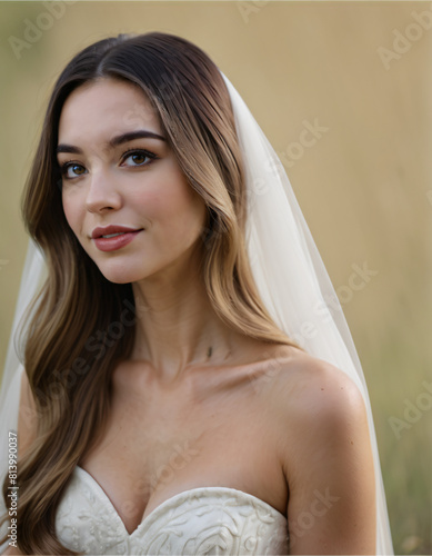 Panna młoda w sukni ślubnej