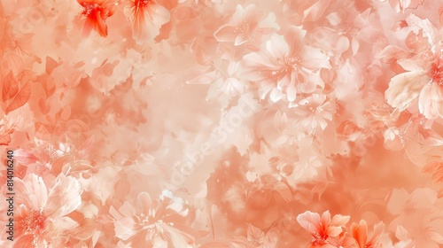 Peachy keen floral fantasy wallpaper.