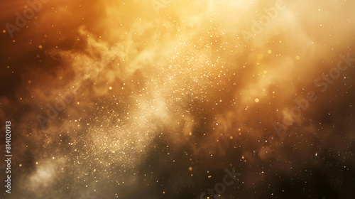 a Vintage Design with Overlay Film Frame Effect, Dust Particles, and Texture ,Beautiful Wallpaper of Fire Particles Effect ,abstract scene of explosion in the sky with sparks and rays of light
