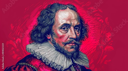 Shakespearean Stature: Compelling Portrait of the Legendary Playwright