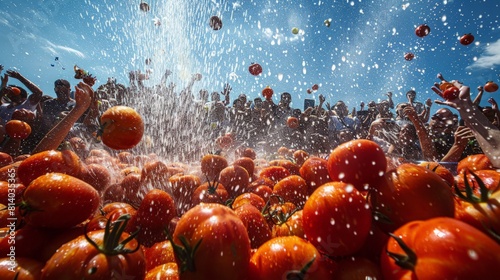 The Valencia Tomato Festival in Spain inspired by La Tomatina where participants engage in tomato fights followed by local music dance and community feasts celebrating local traditions and the summer