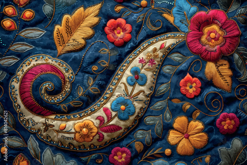 Background texture, Fabric blue paisley. Designed for Fabric-Quilt, this soft double napped flannel is perfect for quilting, apparel, and home accents. 