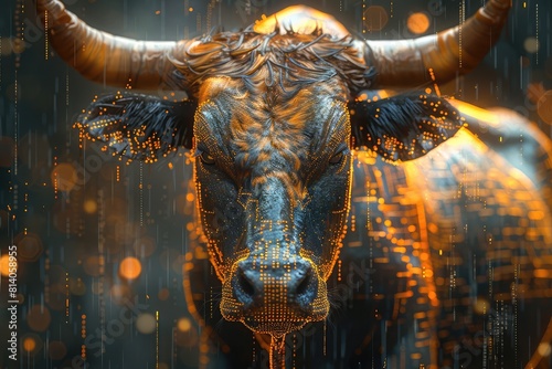 Bull market, Business and finance, Technology, futuristic background
