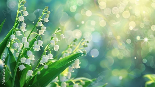Summer. Background of flowers. lily of the valley
