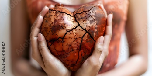 TakoTsubo also known as broken heart syndrome is a heart condition. Concept Heart health, TakoTsubo, Broken Heart Syndrome, Cardiology, Stress-induced Heart Condition