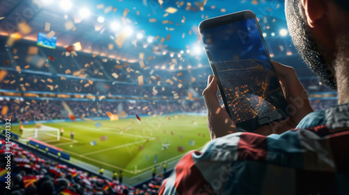 Capturing memorable moments at the Euro soccer cup 2024 in Germany through a smartphone