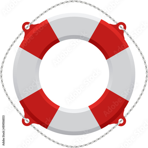 vector lifebuoy. life ring with rope