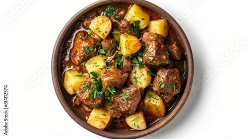 Traditional Swedish Meat Dish with Potatoes Generative AI