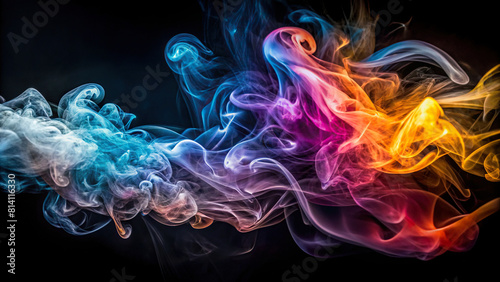 Dynamic motion captured in a haze of abstract smoke 