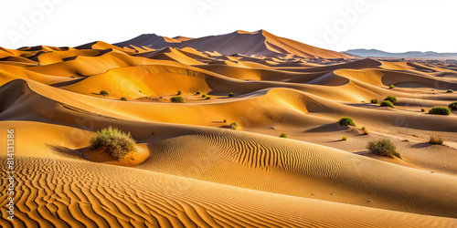 stunning desert landscape dunes sand mountains wavy sand surface transparent background 